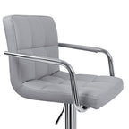 Bar stools - Set of 2 - with armrests - Gray