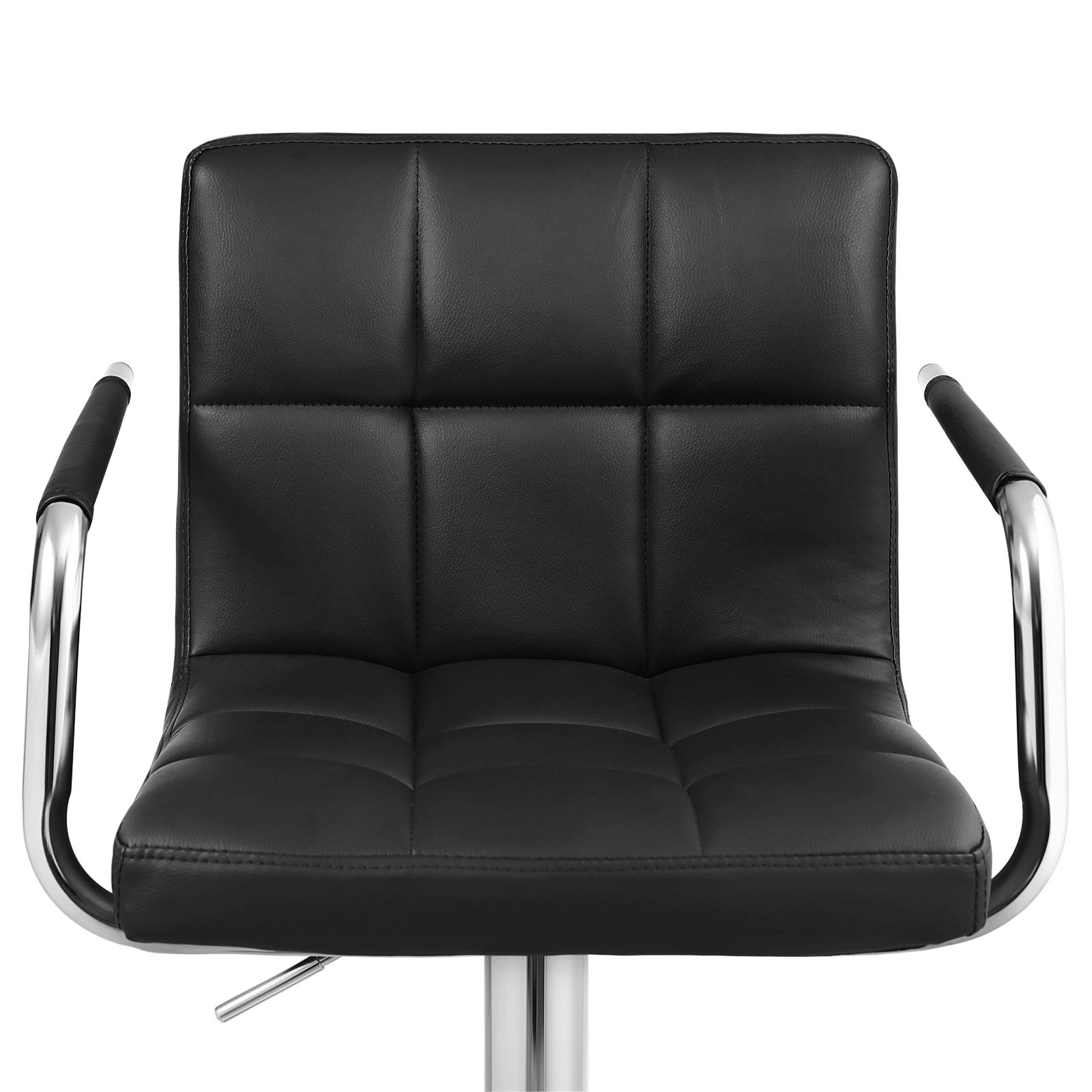 Bar stools - Set of 2 - with armrests - rotatable - black