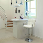 Bar stools - Set of 2 - with armrests - rotatable - white
