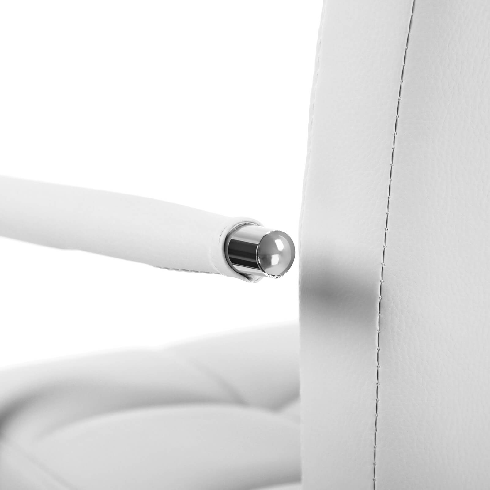 Bar stools - Set of 2 - with armrests - rotatable - white