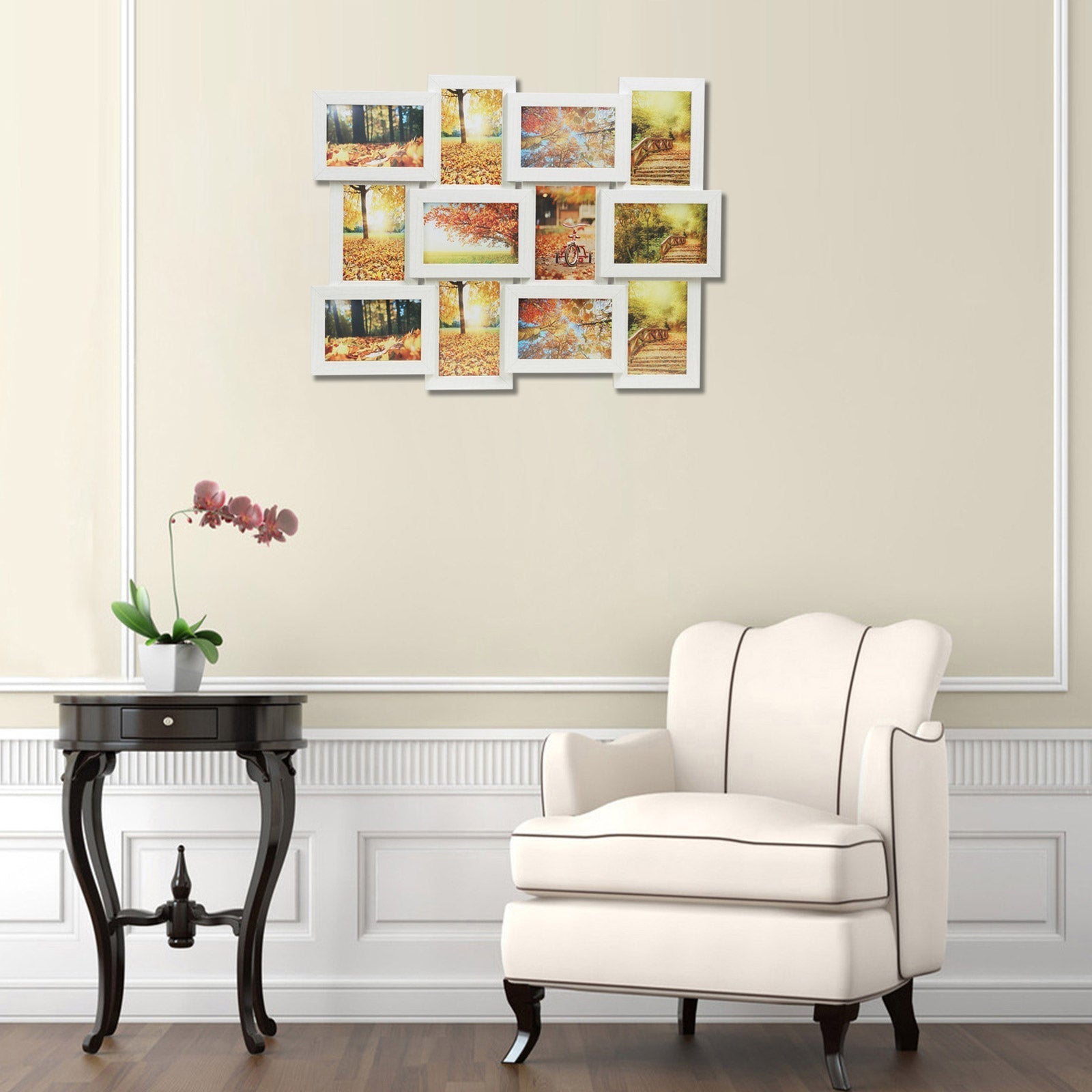 Photo frame - Collage - For 12 photos - White