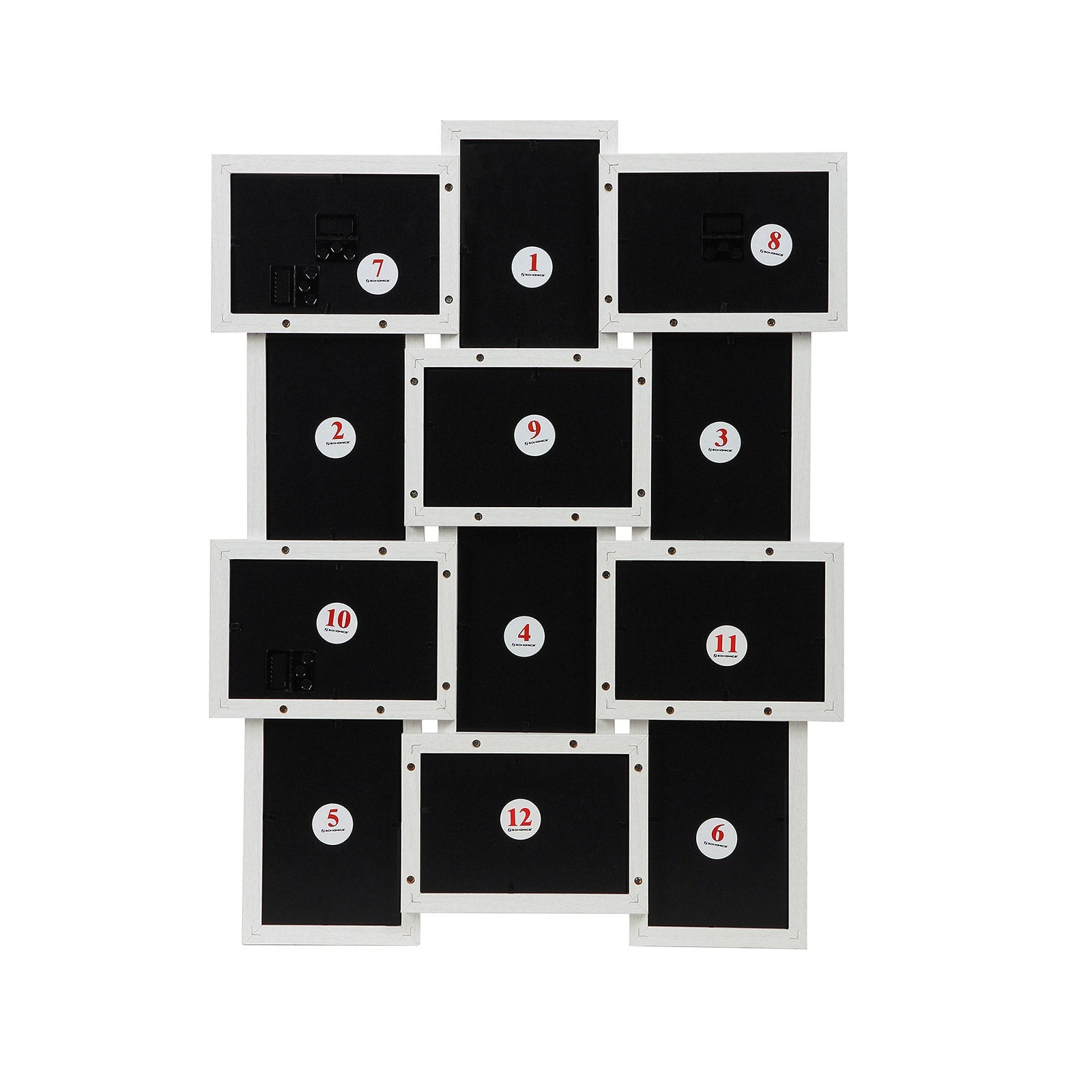 Photo frame - Collage - For 12 photos - White