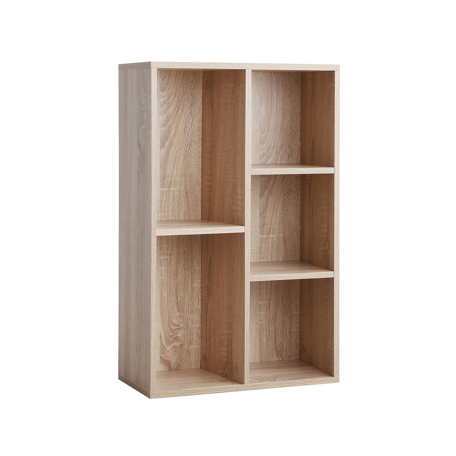 Bookcase - 5 compartments - living room cabinet - wood