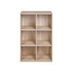 Bookcase - 6 compartments - Living room cabinet - Wood - Brown