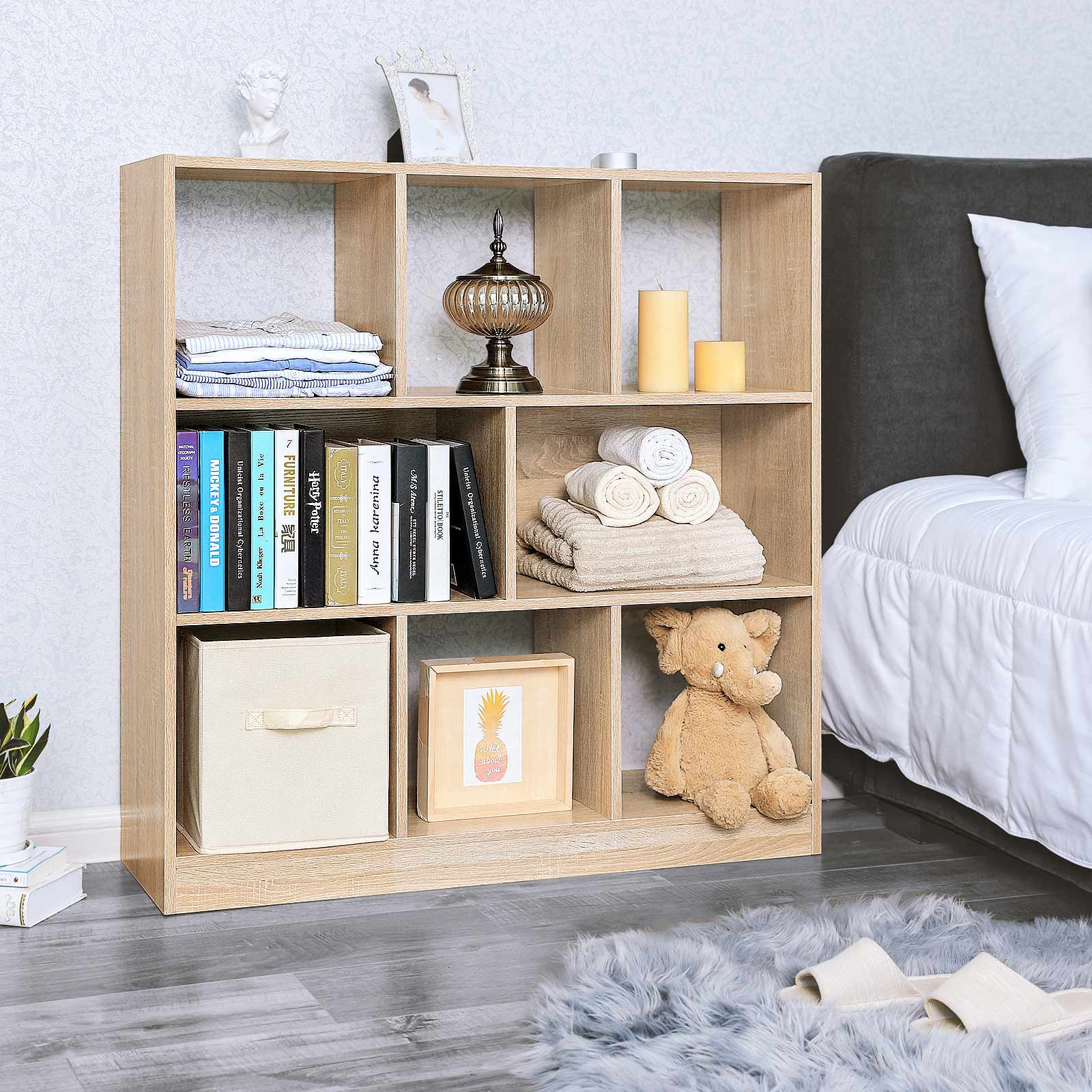 Bookcase - Kubus board - Living room cabinet - 97.5 x 30 x 100 cm - wood