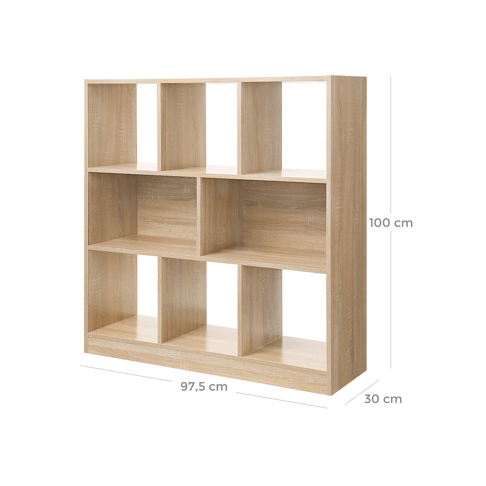 Bookcase - Kubus board - Living room cabinet - 97.5 x 30 x 100 cm - wood