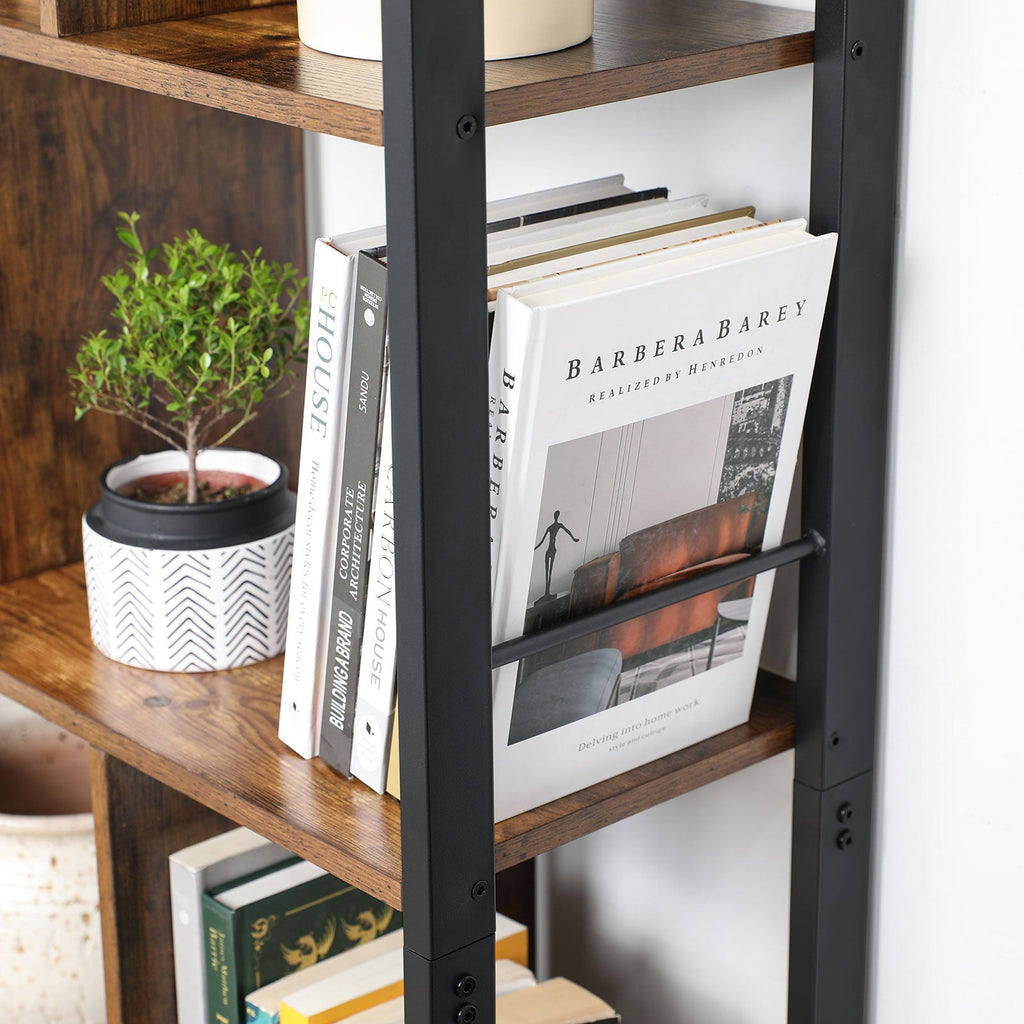 Bookcase - Living room cabinet - Storage cabinet - Standing rack - Vintage Brown/Black