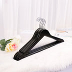 Clothing hangers - 20 pieces - Solid wood - Black