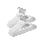 Clothing hangers - Velvet - Set of 20 - 0.6 cm thick - White