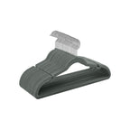 Clothing hangers - Velvet clothes hangers - Set of 30 pieces - Anti -slip - Rotating hook - Gray