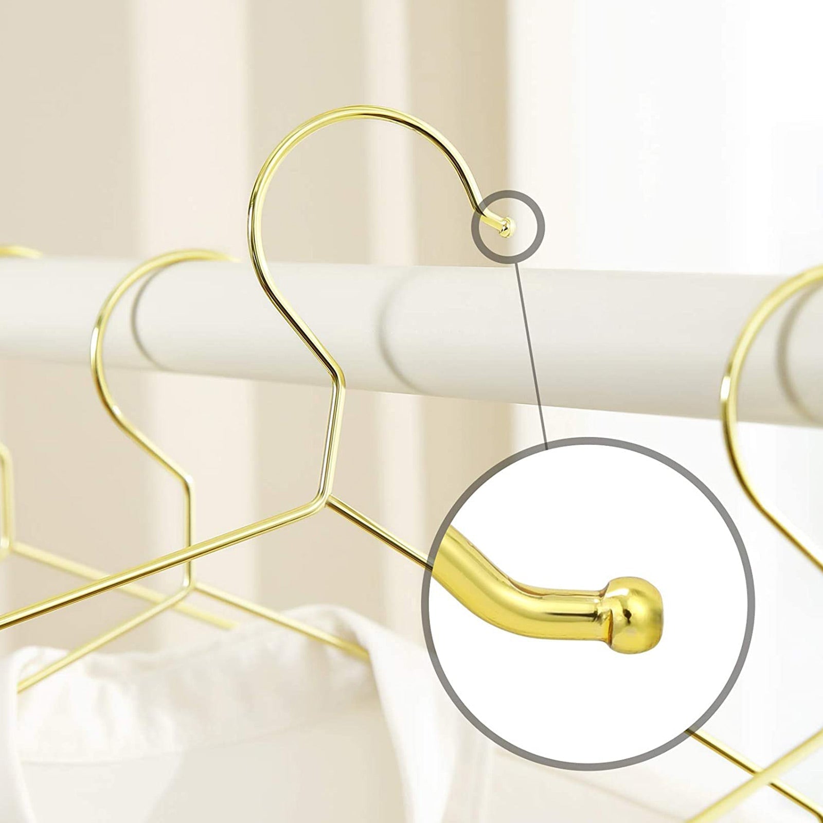 Clothing hangers - Metal hangers - Chrome -free - Stainless - Gold - 20 pieces