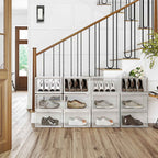 Shoe boxes - Set of 6 - Stackable storage boxes - 46.36 x 28 x 22 cm - Transparent