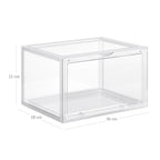 Shoe boxes - Set of 6 - Stackable storage boxes - 46.36 x 28 x 22 cm - Transparent
