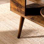 Coffee table - With open compartment and drawer - Brown