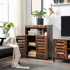 Storage cabinet - with slat doors