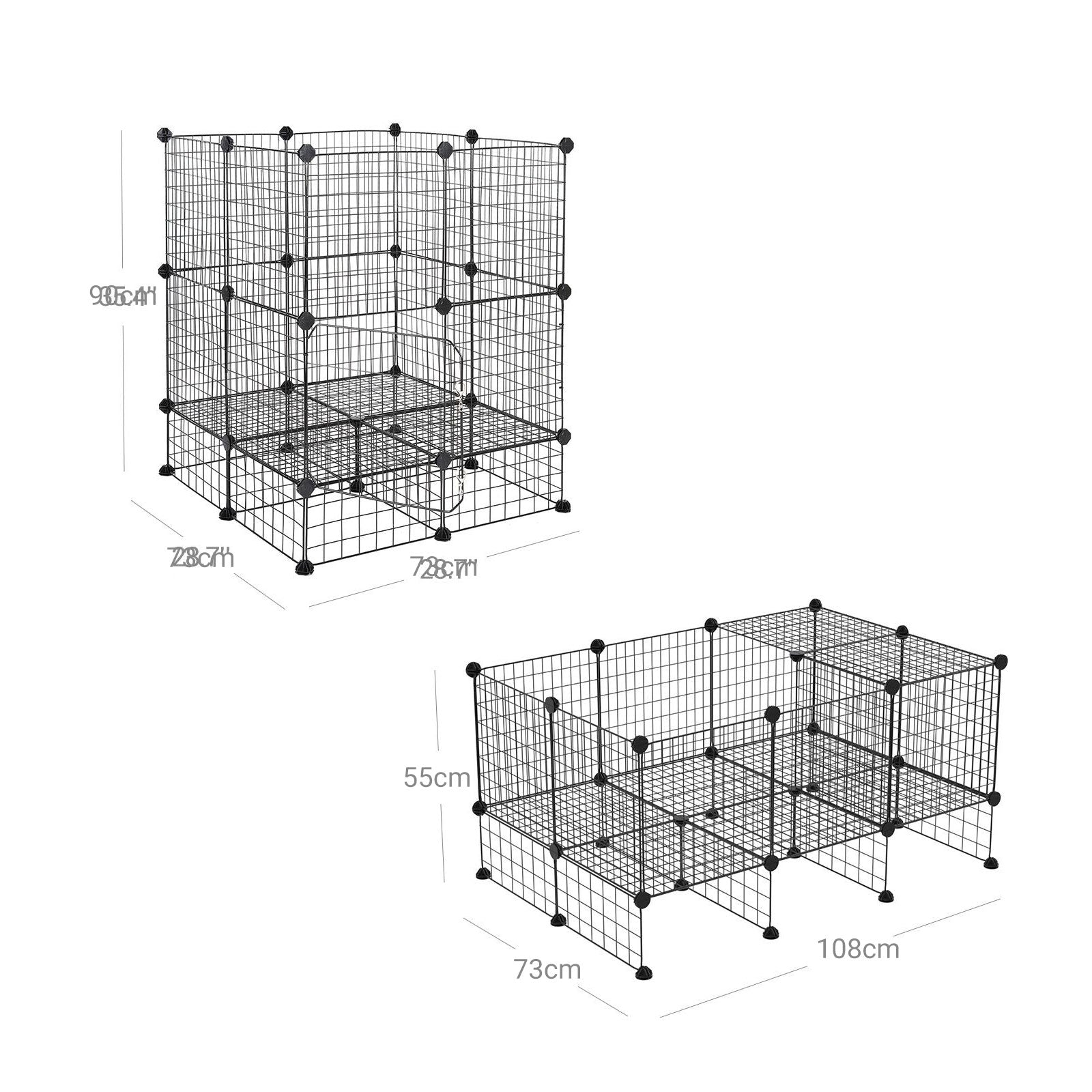 Dog Cage - Pet Cage for Pet - Black