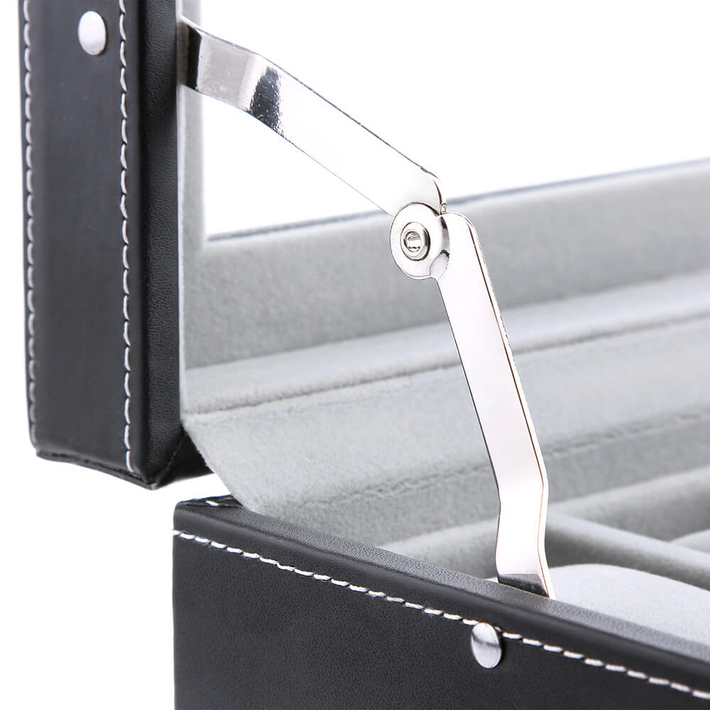 Watchbox - 20 watches - Glass lid - Black