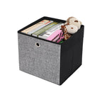 Storage boxes - Foldable - Set of 6 - Brown/Gray