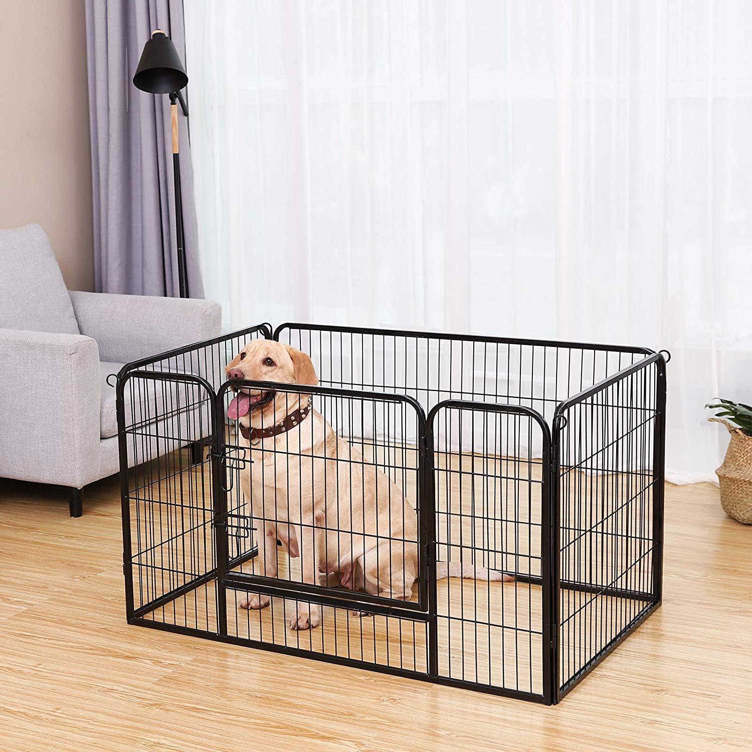 Puppyren - Animal box for dogs - Puppyhek - 122 x 80 x 70 cm - Black