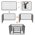 Puppyren - Animal box for dogs - Puppyhek - 122 x 80 x 70 cm - Black