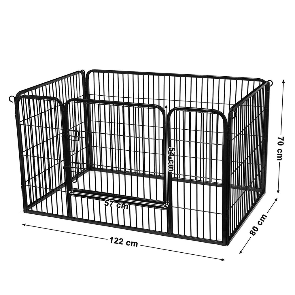 Puppyren - Animal box for dogs - Puppyhek - 122 x 80 x 70 cm - Black