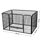 Puppyren - Animal box for dogs - Puppyhek - 122 x 80 x 70 cm - Black