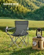 Portable camping chair set of 2 with armrests