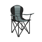 Camping chair-With lined seat-Gray-black