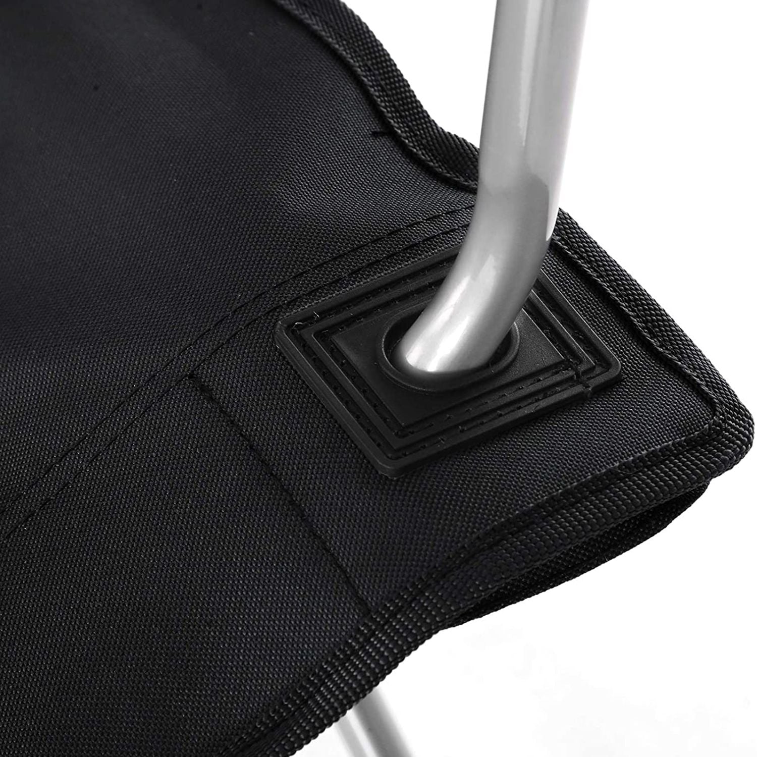 Camping chairs - Set of 2 folding chairs - Outdoor - With armrest and cup holder - Black