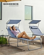 Lounger - 71 x 200 x 38 cm - Blue