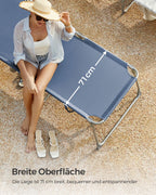 Lounger - 71 x 200 x 38 cm - Blue