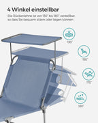 Lounger - 71 x 200 x 38 cm - Blue