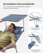 Lounger - 71 x 200 x 38 cm - Blue