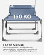 Lounger - 71 x 200 x 38 cm - Blue