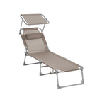 Lounger - folding - with sun protection and headrest