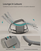 Outdoor lounger with tilt protection - pigeon gray