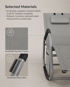 Outdoor lounger with tilt protection - pigeon gray