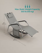 Outdoor lounger with tilt protection - pigeon gray