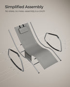 Outdoor lounger with tilt protection - pigeon gray