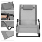 Outdoor lounger with tilt protection - pigeon gray