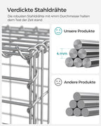 Set of 10 Schans baskets - 100 × 50 × 30 cm - silver