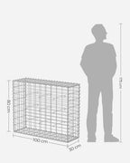 Set of 10 Schans baskets - 100 × 80 × 30 cm - silver