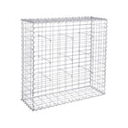 Schanskorf - Gabion made of metal mesh - 100 x 95 x 30 cm - silver
