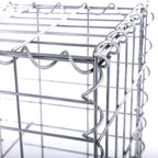 Schanskorf - Gabion made of metal mesh - 100 x 95 x 30 cm - silver