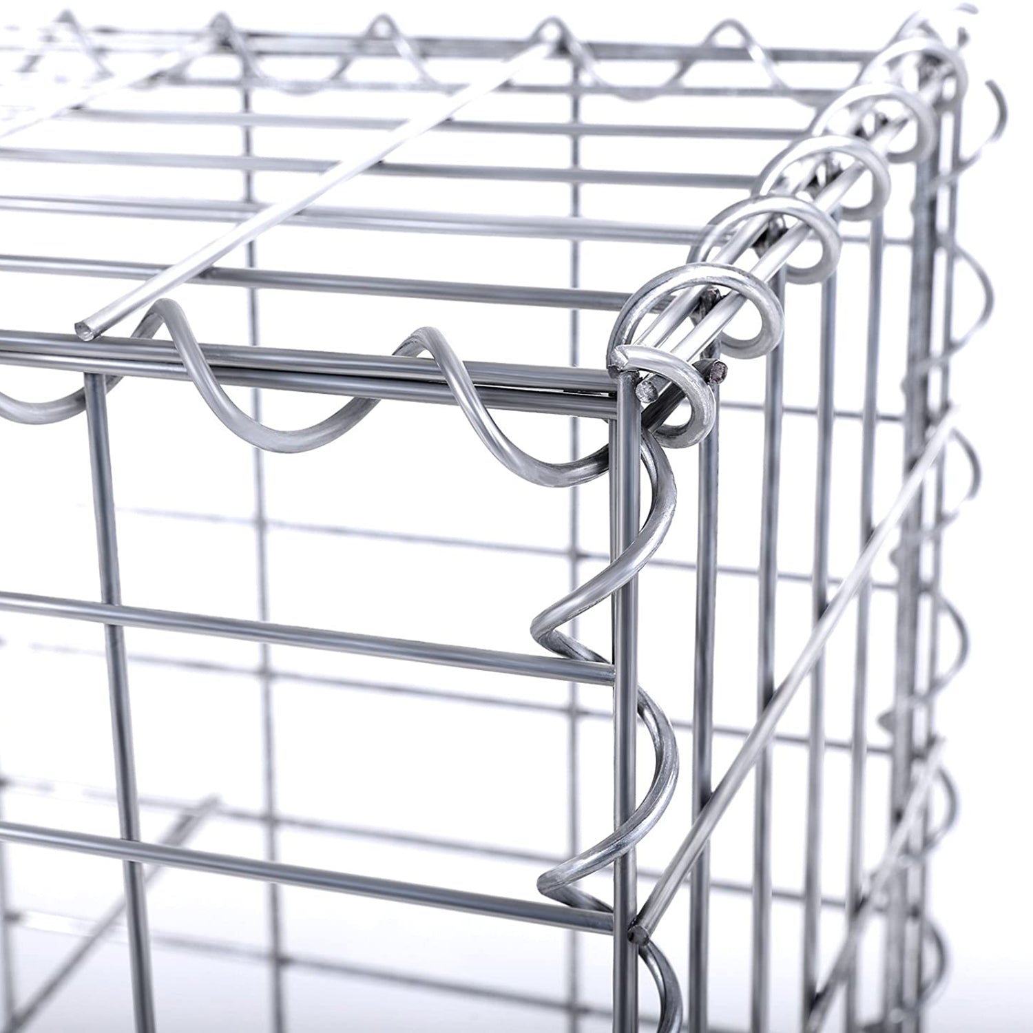 Schanskorf - Gabion made of metal mesh - 100 x 95 x 30 cm - silver