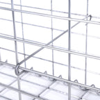 Schanskorf - Gabion made of metal mesh - 100 x 95 x 30 cm - silver
