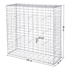 Schanskorf - Gabion made of metal mesh - 100 x 95 x 30 cm - silver