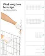 Schans baskets - Set of 2 - For stones - 5 x 10 cm mesh width