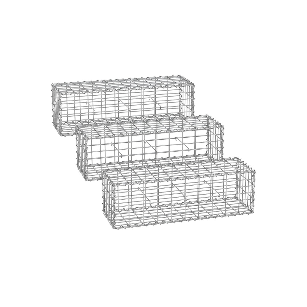 Wire basket - Set of 3 - 5 x 10 cm Maas width - Silver