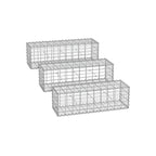Wire basket - Set of 3 - 5 x 10 cm Maas width - Silver